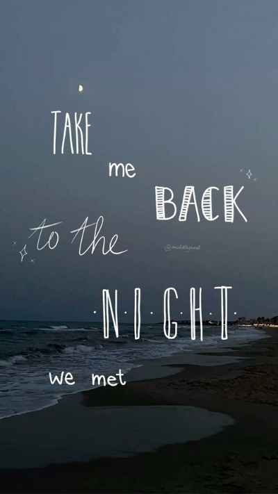 hình ảnh nền cute có chữ night we meet