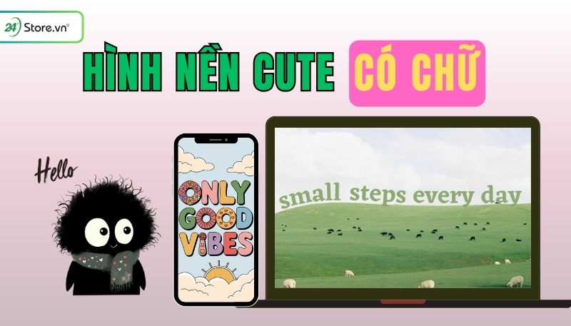 hình nền cute có chữ mở đầu