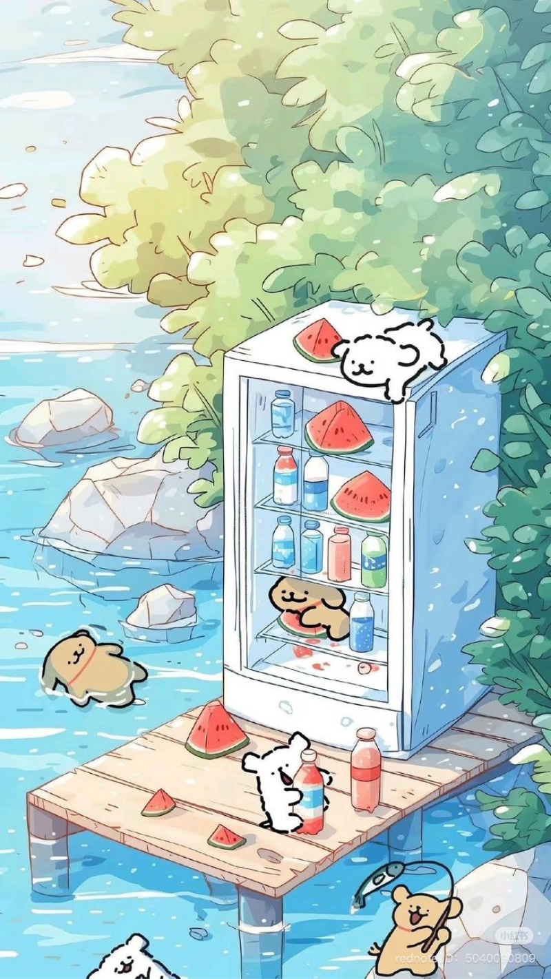 Hình nền dưa hấu siêu cute