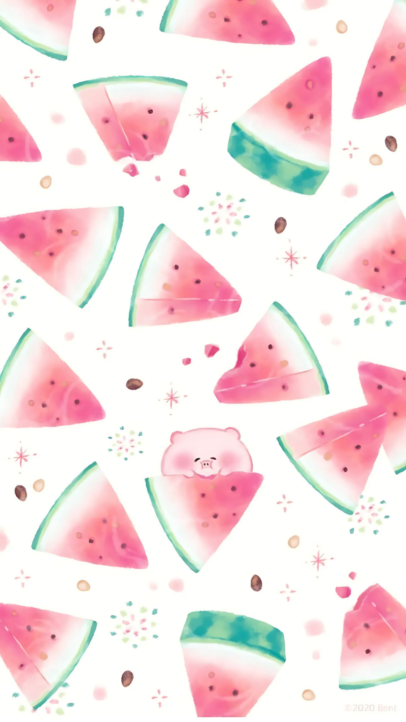Ảnh nền dưa hấu pattern