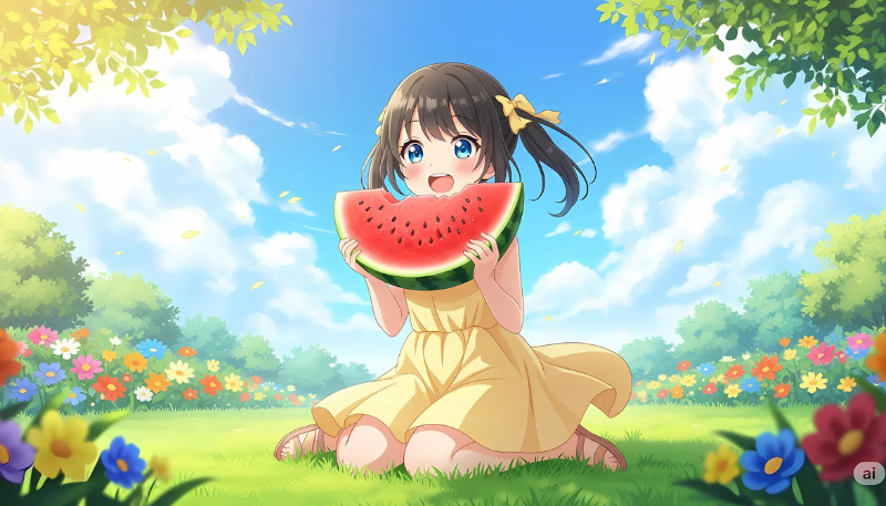 Hình nền dưa hấu cute