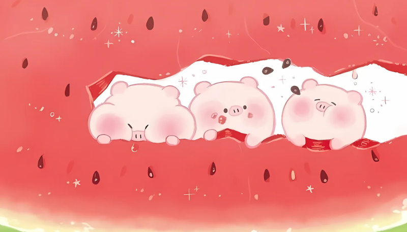 Hình nền dưa hấu cute