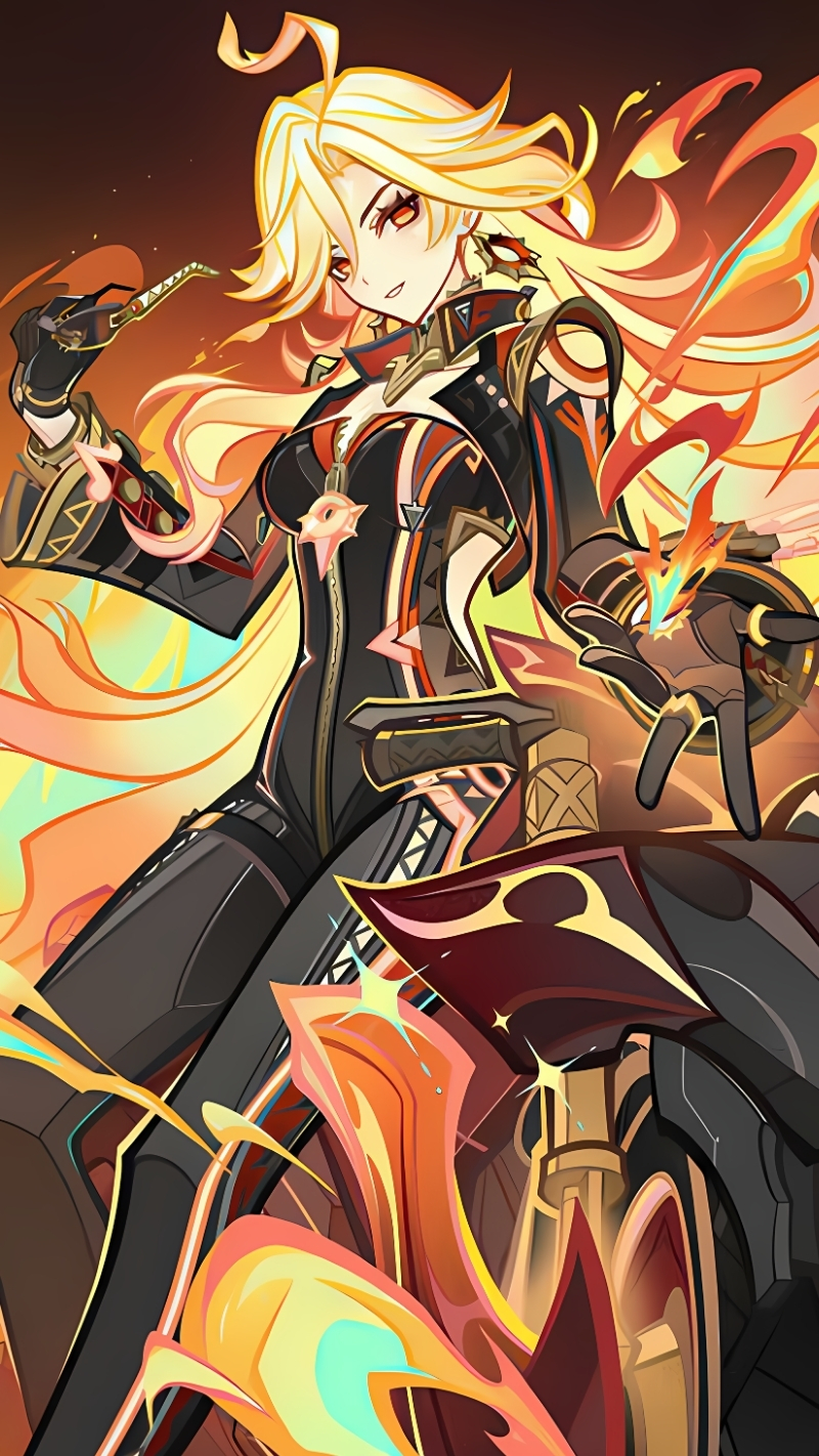 Ảnh nữ chiến binh Genshin Impact cool ngầu