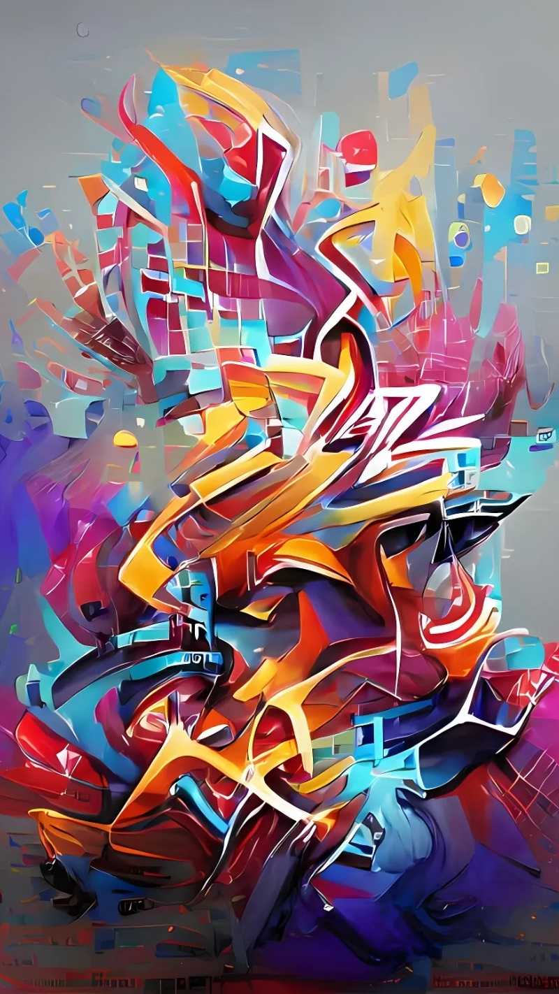 ảnh nền graffiti 3d hiện đại