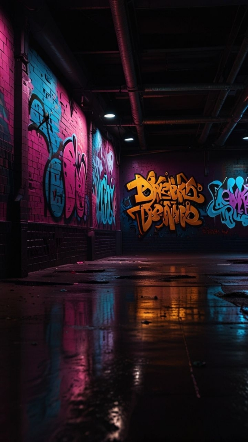 ảnh nền graffiti 3d siêu thực