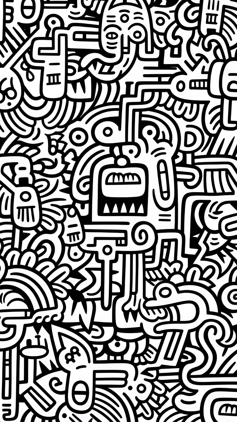 ảnh nền graffiti đen trắng cá tính