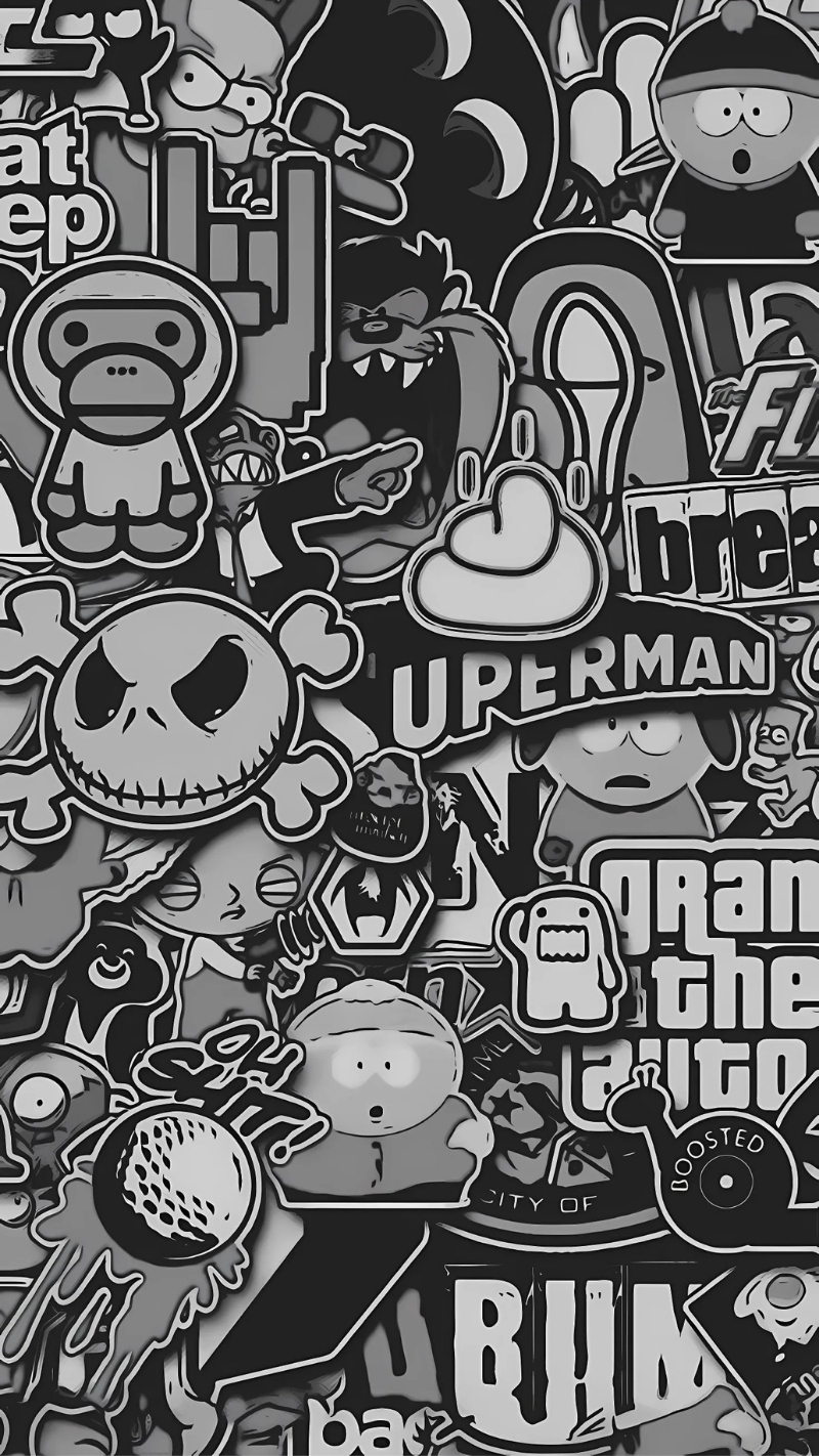 ảnh nền graffiti đen trắng cu hút