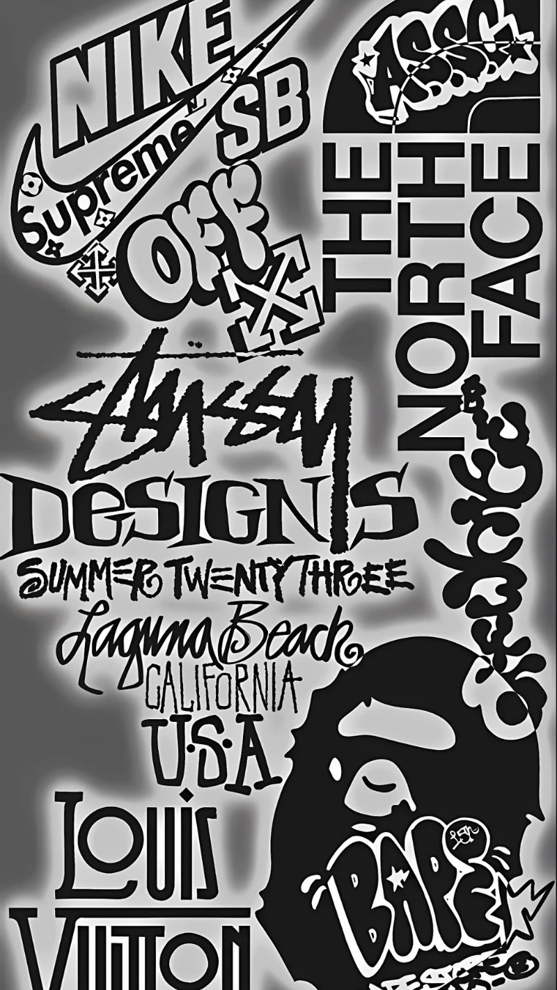 ảnh nền graffiti đen trắng hiện đại