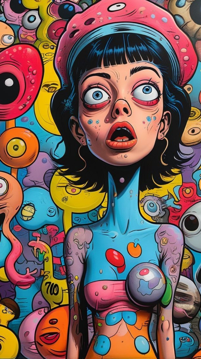 ảnh nền graffiti nghệ thuật sinh động
