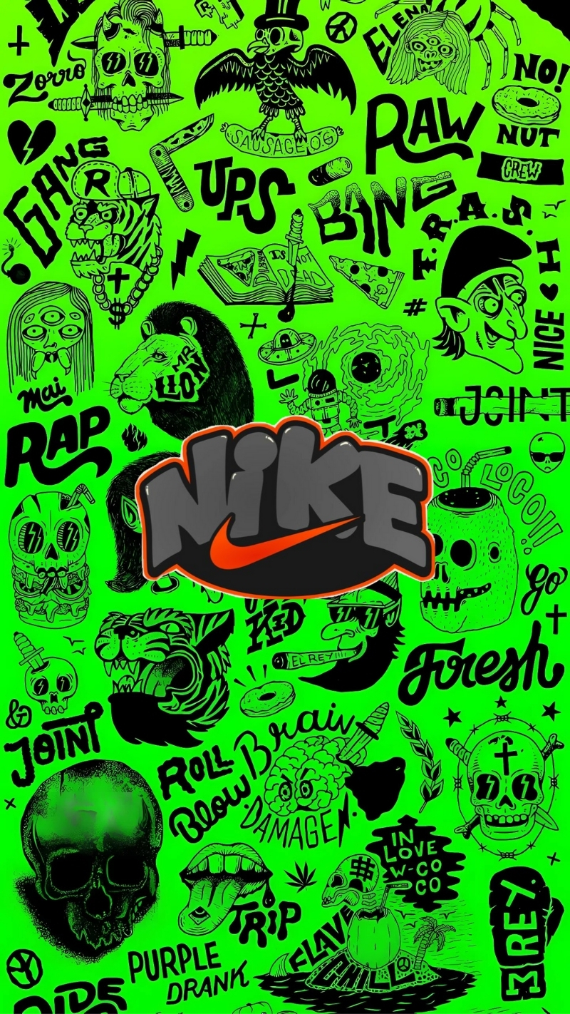 ảnh nền graffiti nike bụi bặm