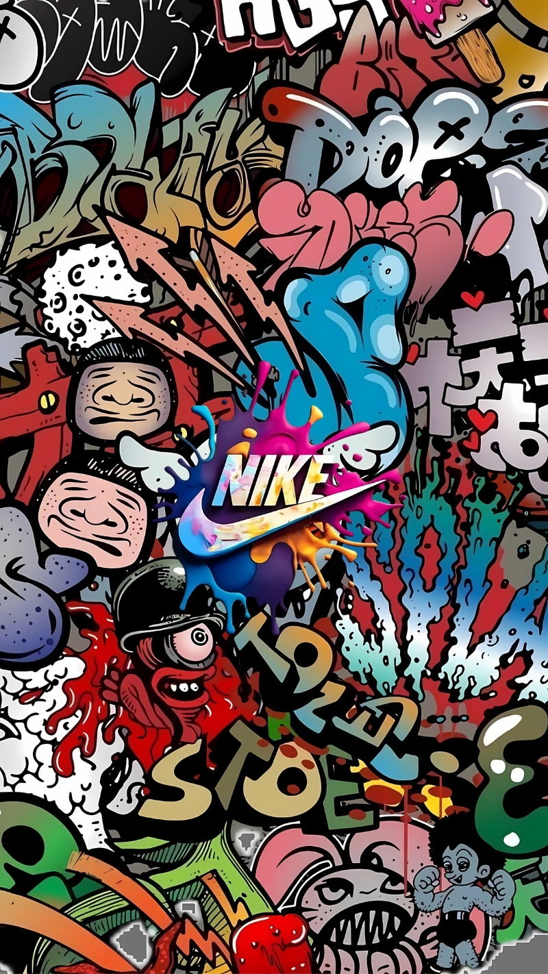 ảnh nền graffiti nike cuốn hút