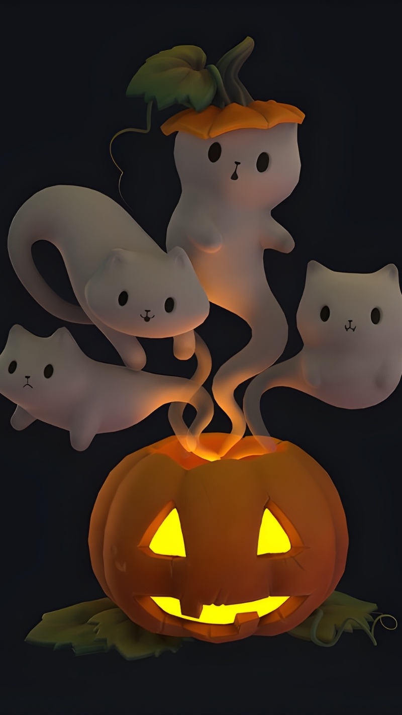 Background Halloween 3D đẹp mắt, độc đáo cho màn hình điện thoại