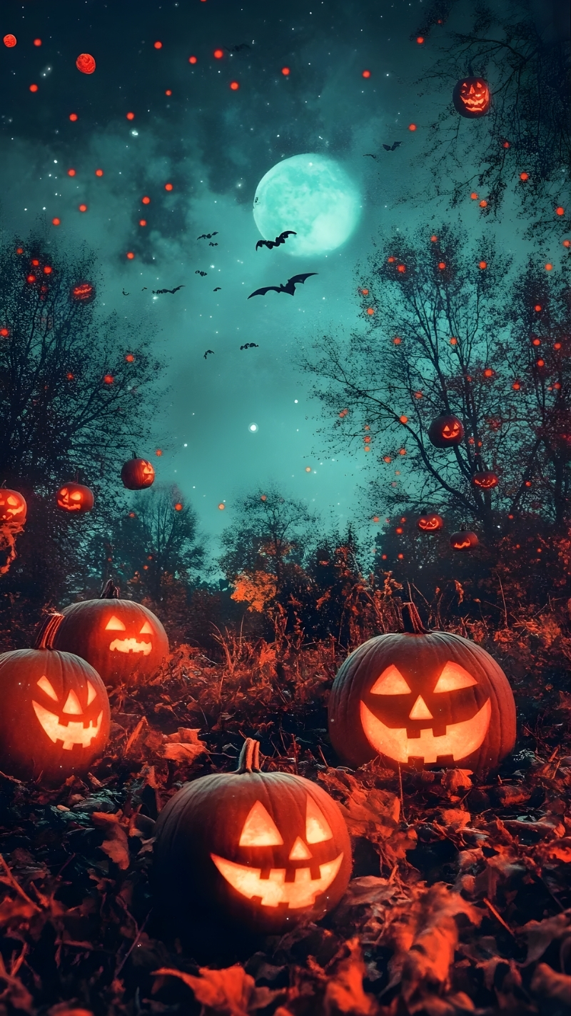 Hình nền Halloween độ phân giải cao 4K cho điện thoại
