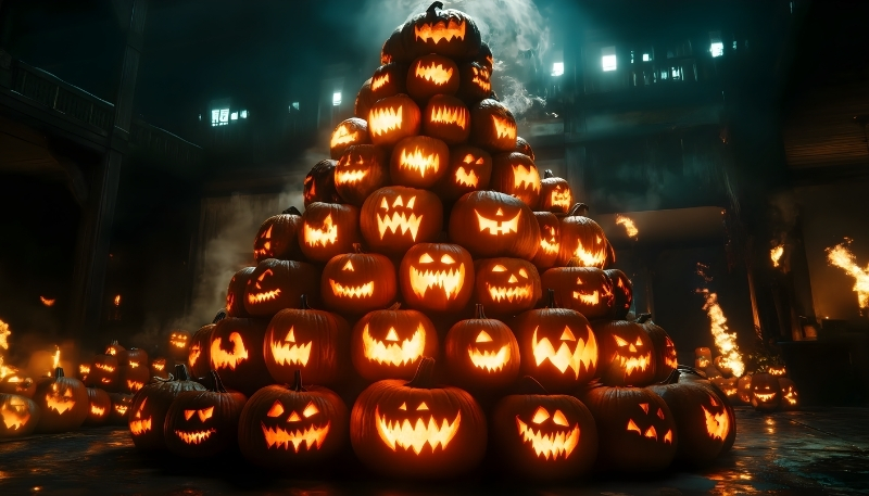 Hình nền Halloween kinh dị 4K cho máy tính xách tay