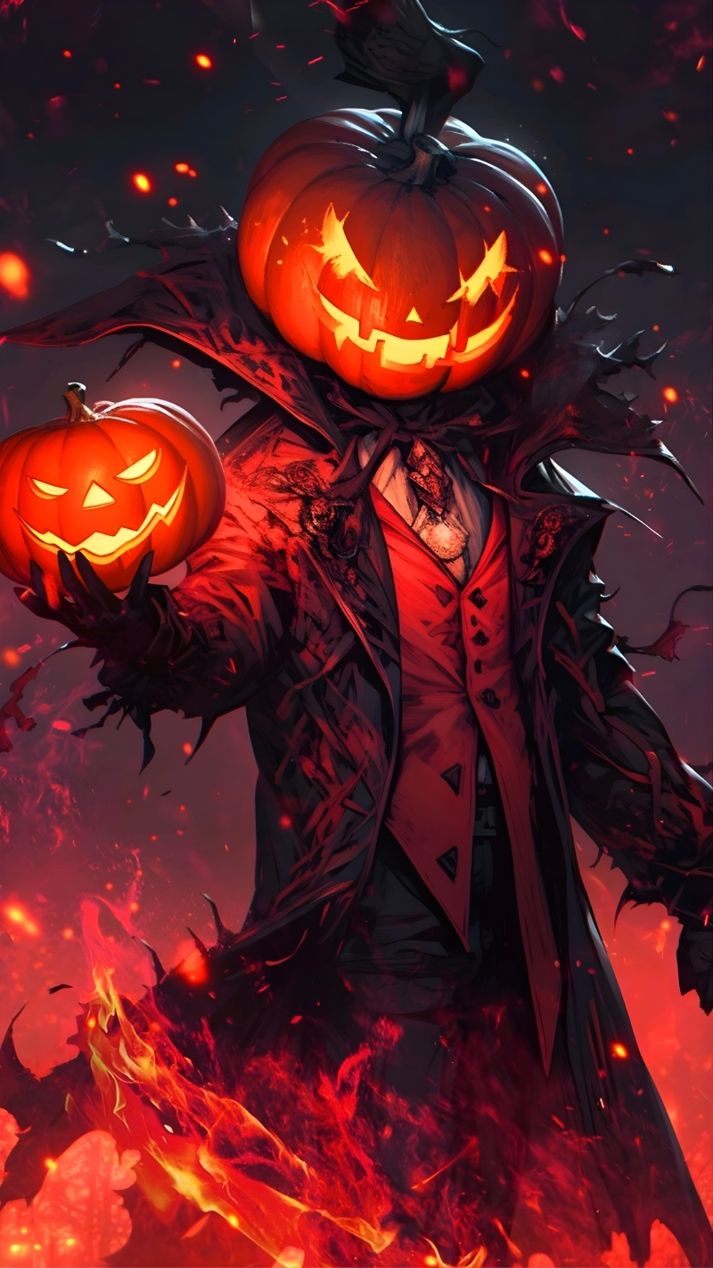 Tải hình nền Anime Halloween dễ thương, cute nhất cho điện thoại miễn phí