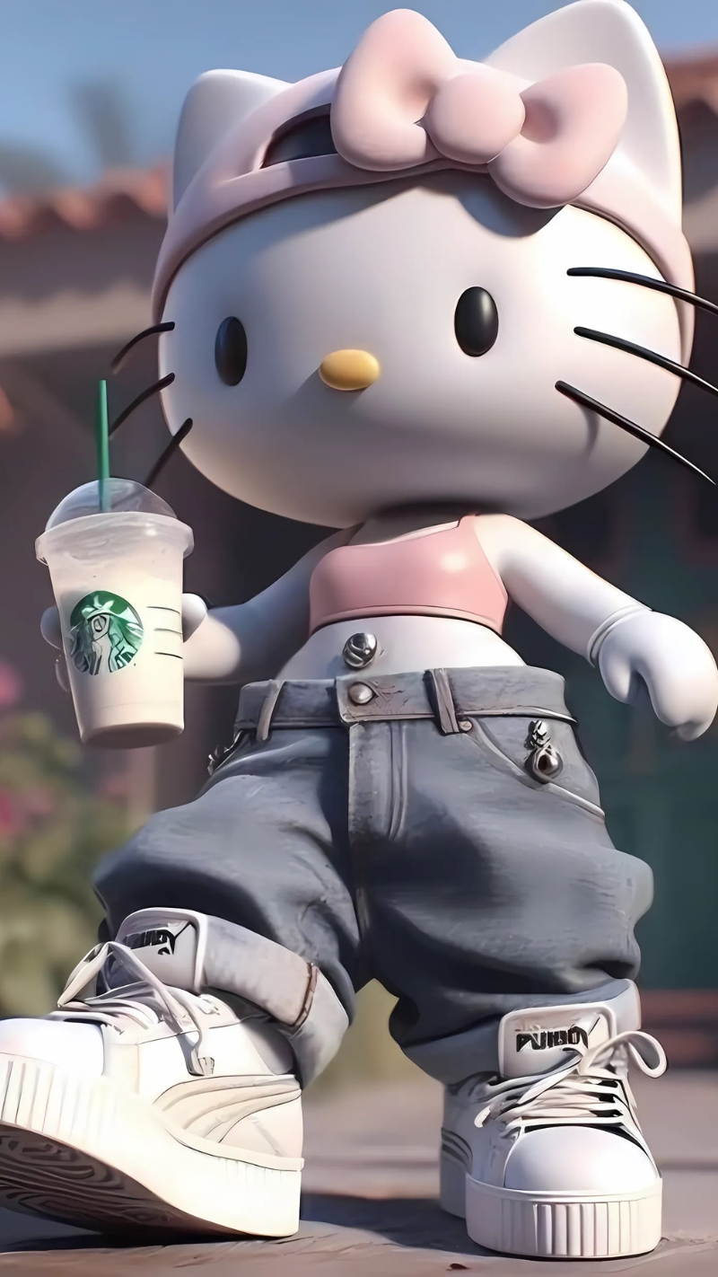Hình nền Hello Kitty năng động