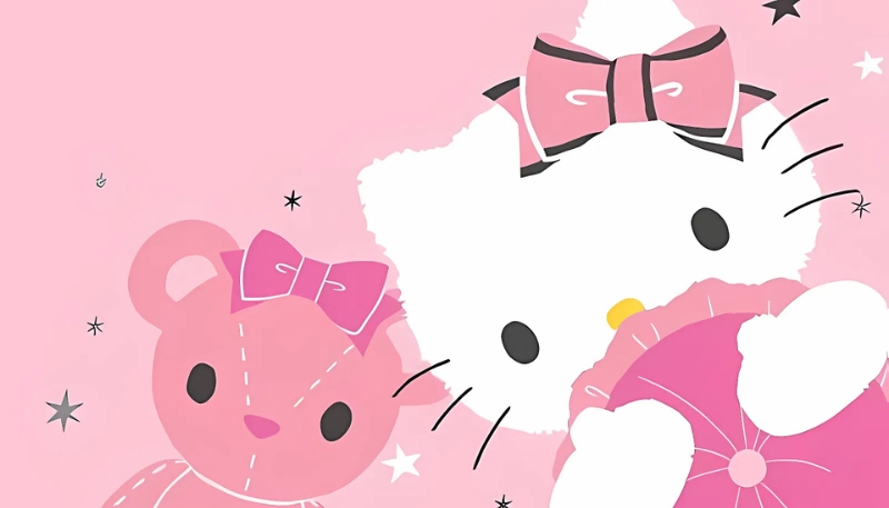 Hình nền Hello Kitty đơn giản