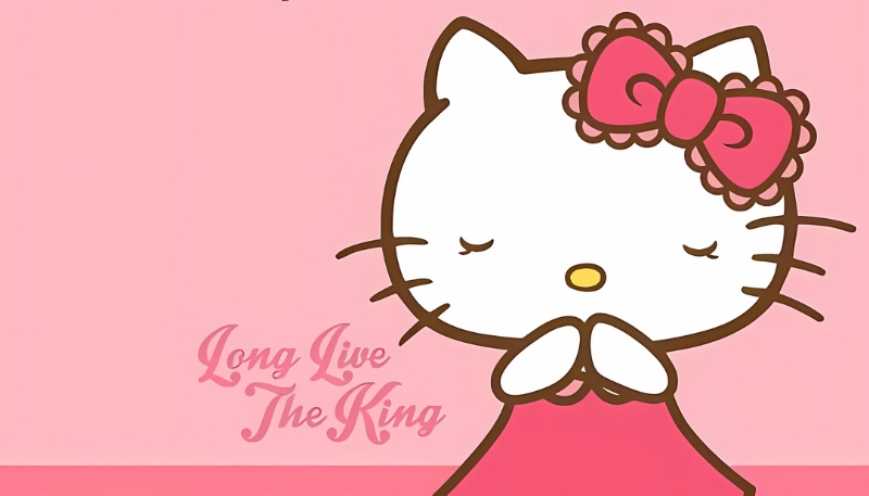 Hình nền Hello Kitty màu hồng cho máy tính