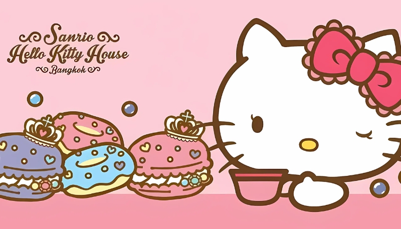 Hình nền laptop cute Hello Kitty