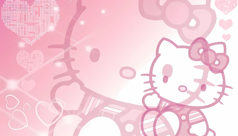 Kiều hình nền Hello Kitty hồng