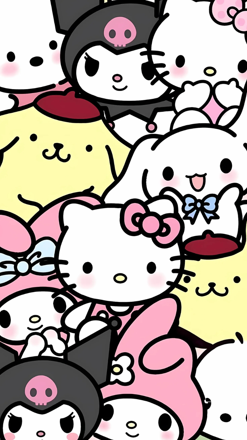 Hình nền điện thoại Hello Kitty đáng yêu
