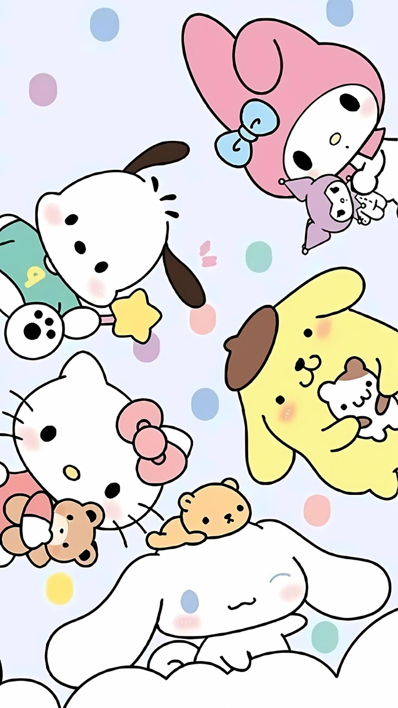 Hình nền điện thoại Hello Kitty đáng yêu