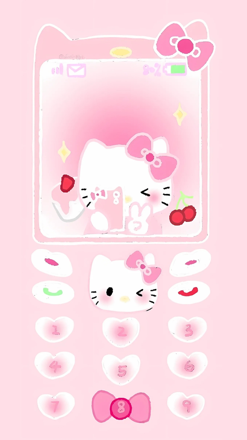 Hình nền điện thoại Hello Kitty đáng yêu