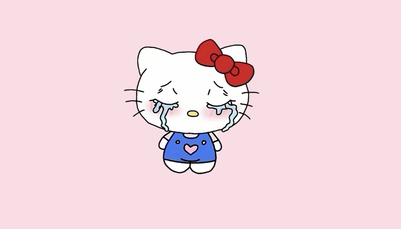 Hình nền Hello Kitty khóc