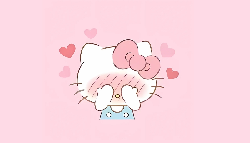 Hình nền Hello Kitty trái tim