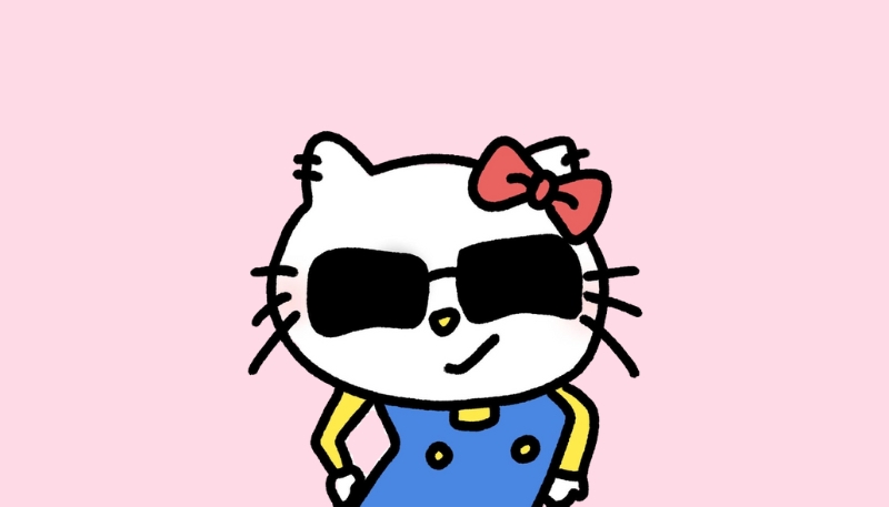 Hình nền Hello Kitty meme