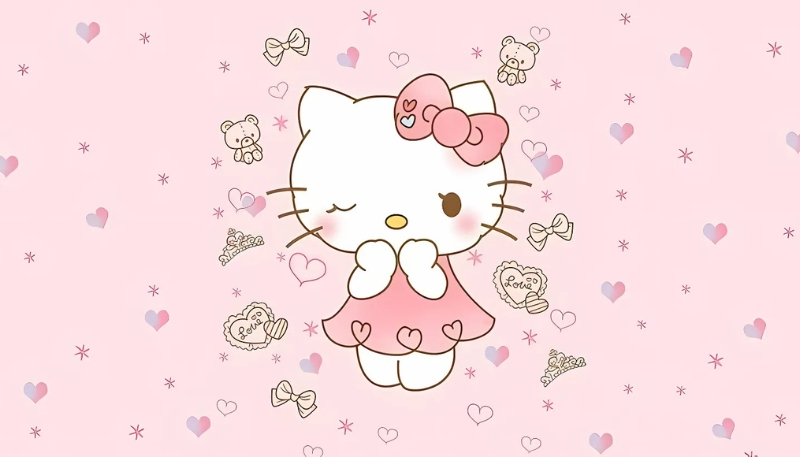 Hình nền Hello Kitty dễ thương