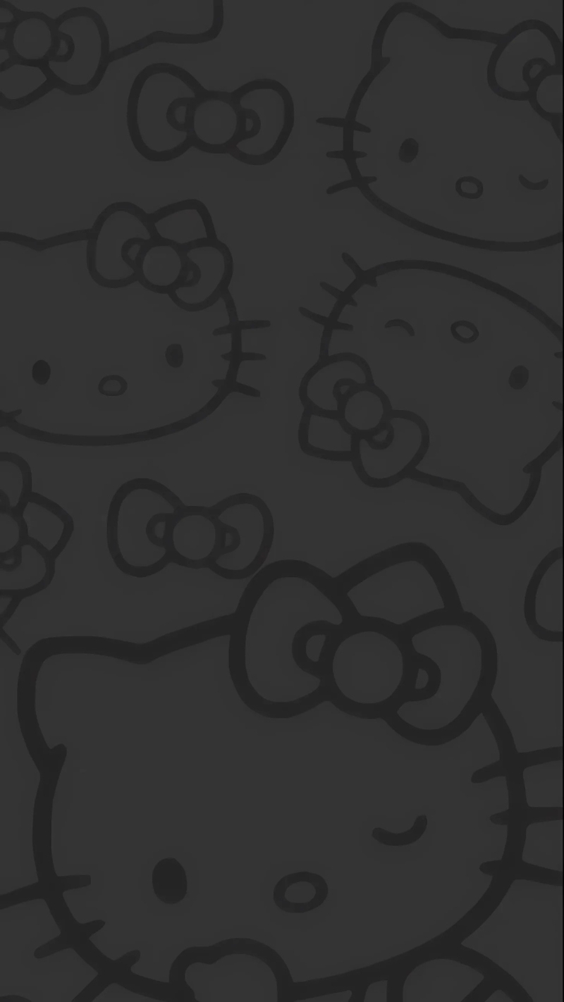 Hình nền Hello Kitty đen