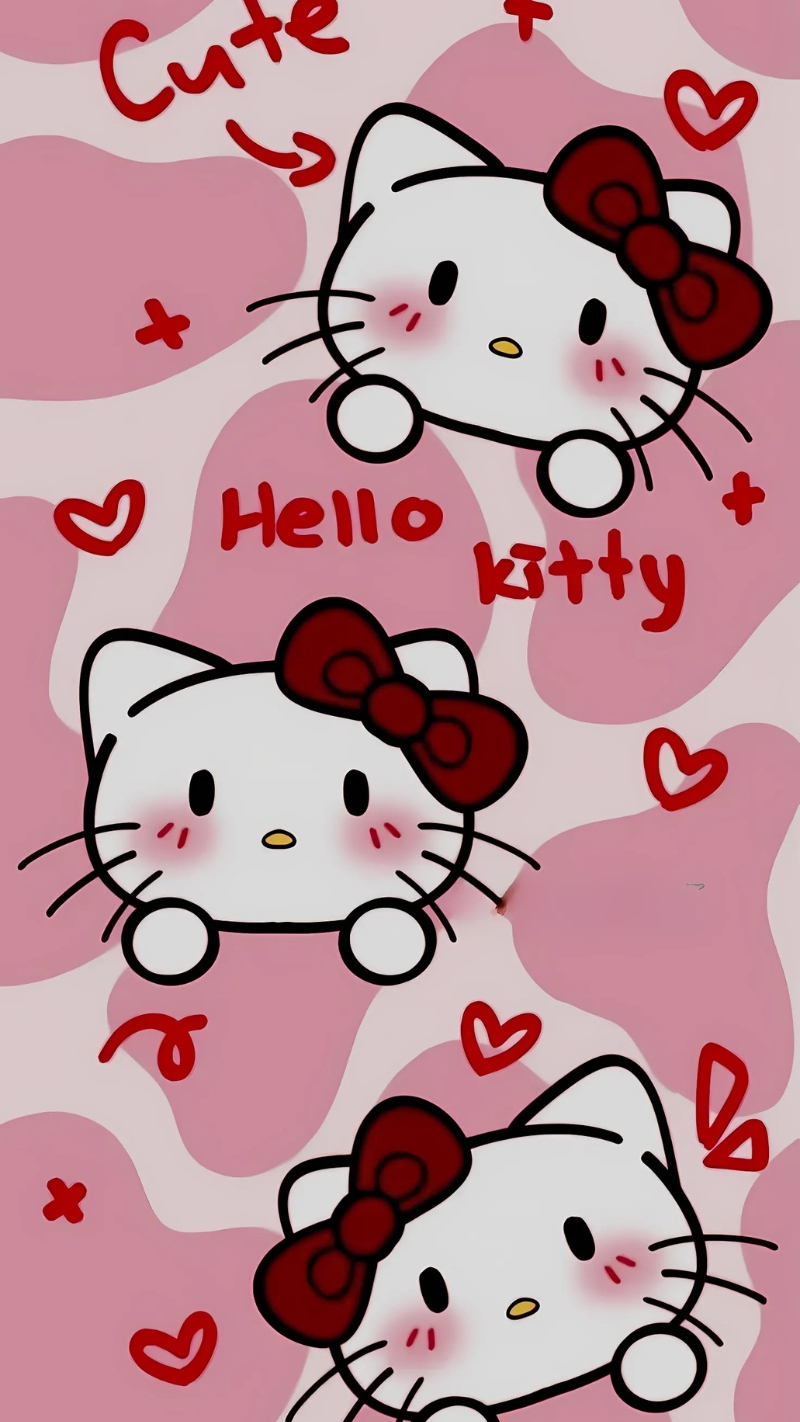 Hình nền Hello Kitty điện thoại 3D