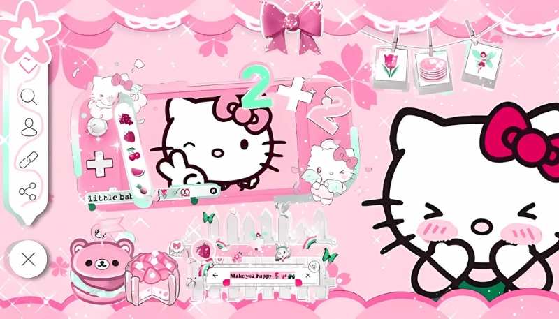 Hình nền Hello Kitty đơn giản