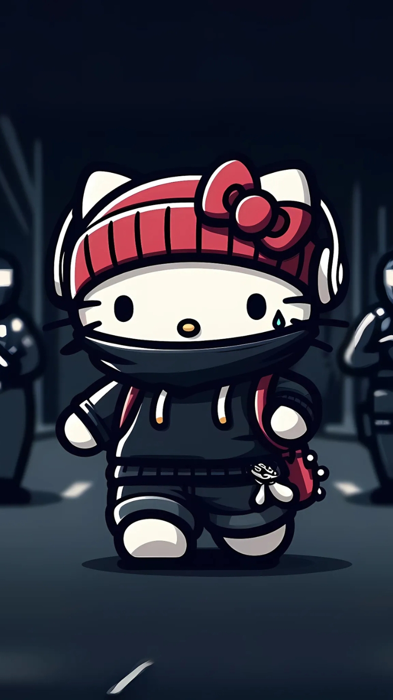 Hình nền Hello Kitty khóc
