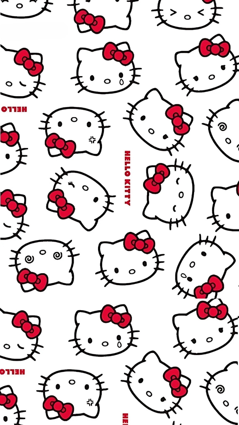 Hình nền Hello Kitty màu đỏ