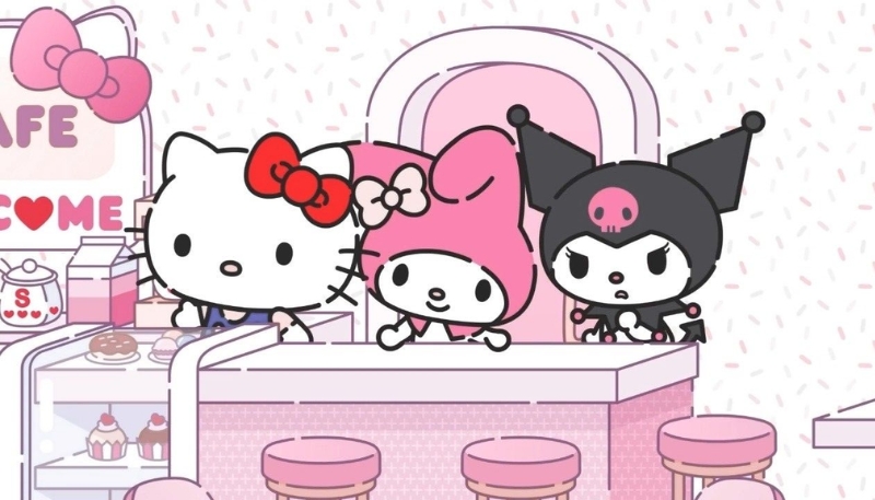 Hình nền Hello Kitty màu hồng