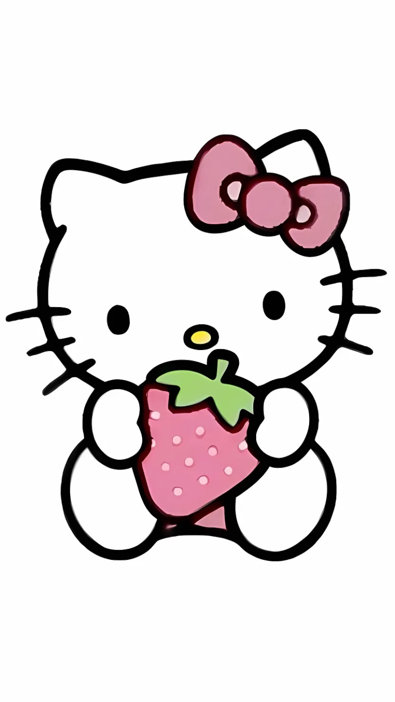 Hình nền Hello Kitty màu trắng