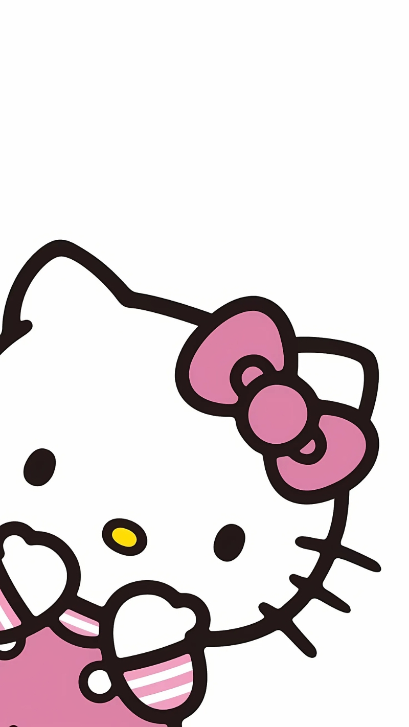 Hình nền Hello Kitty màu trắng
