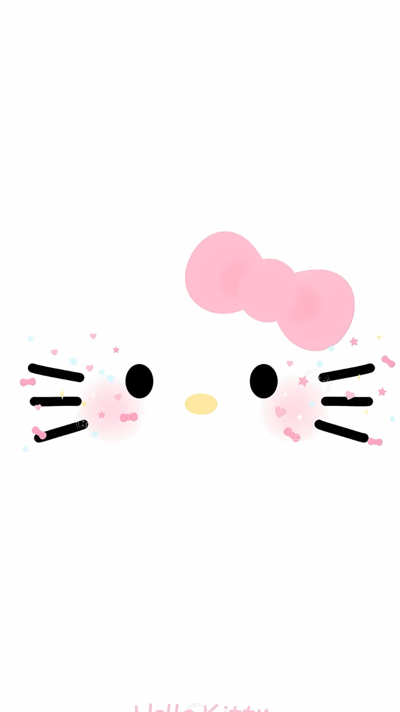 Hình nền Hello Kitty màu trắng