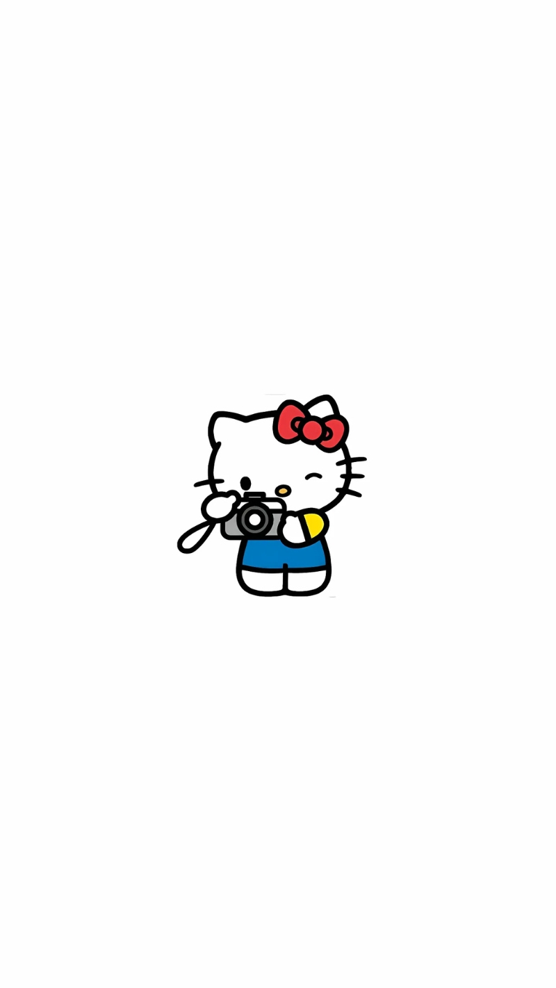 Hình nền Hello Kitty màu trắng