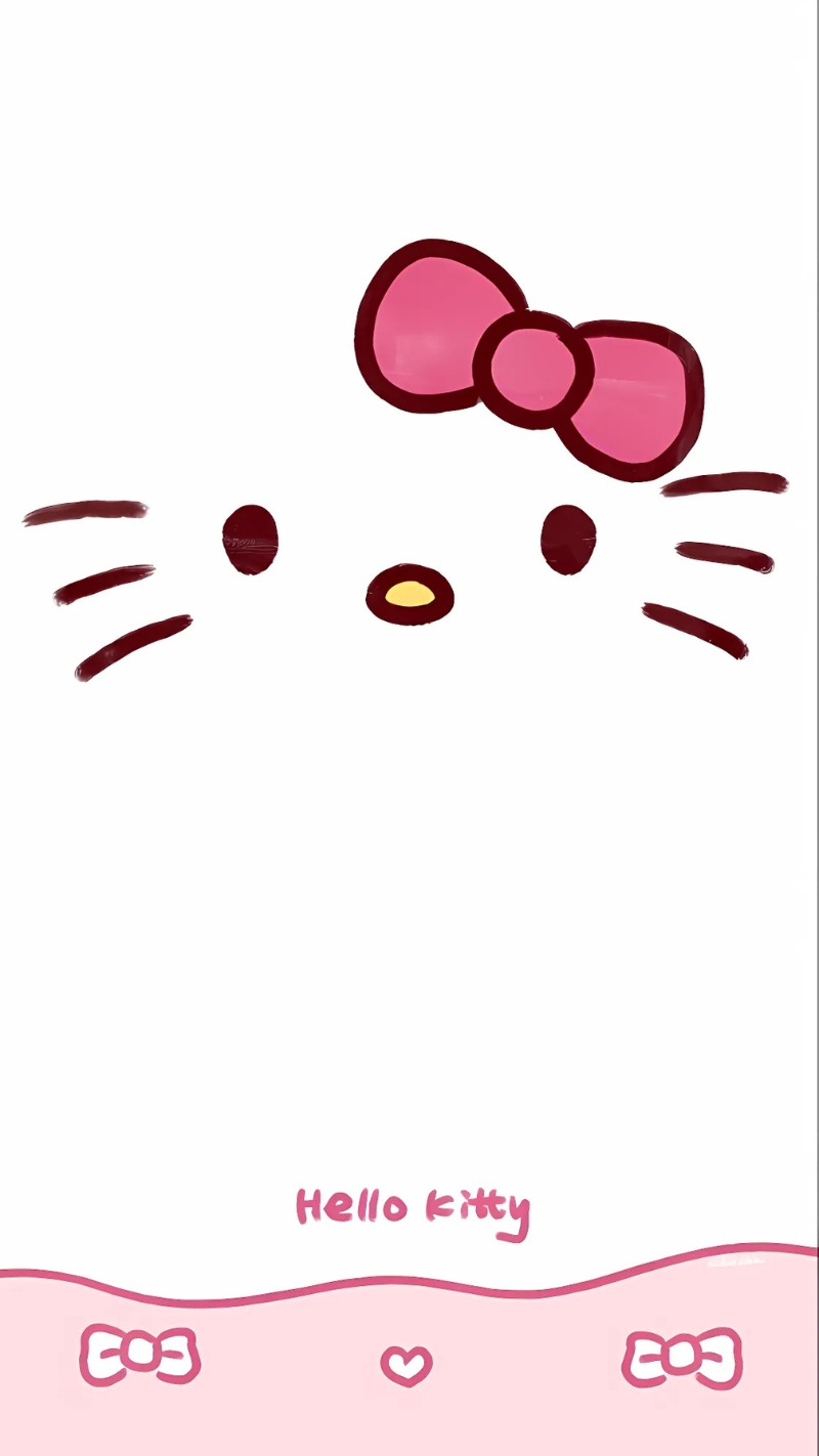 Hình nền Hello Kitty màu trắng