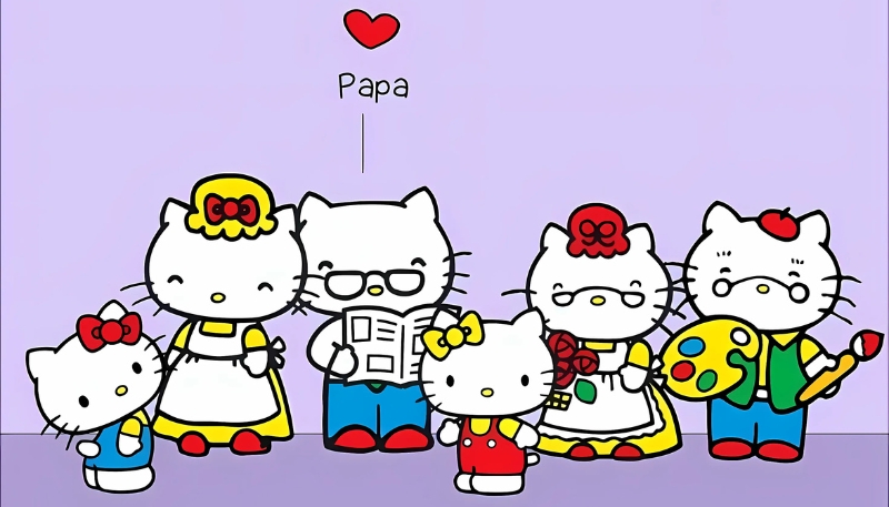 Hình nền Hello Kitty và gia đình
