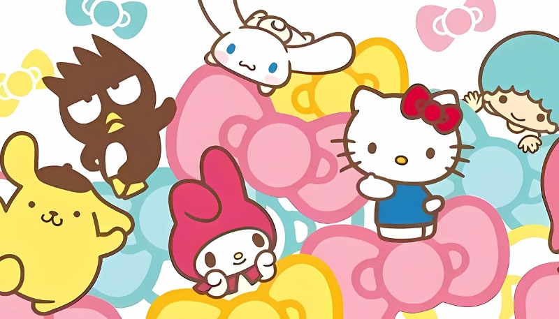 Mẫu hình nền máy tính Hello Kitty xinh
