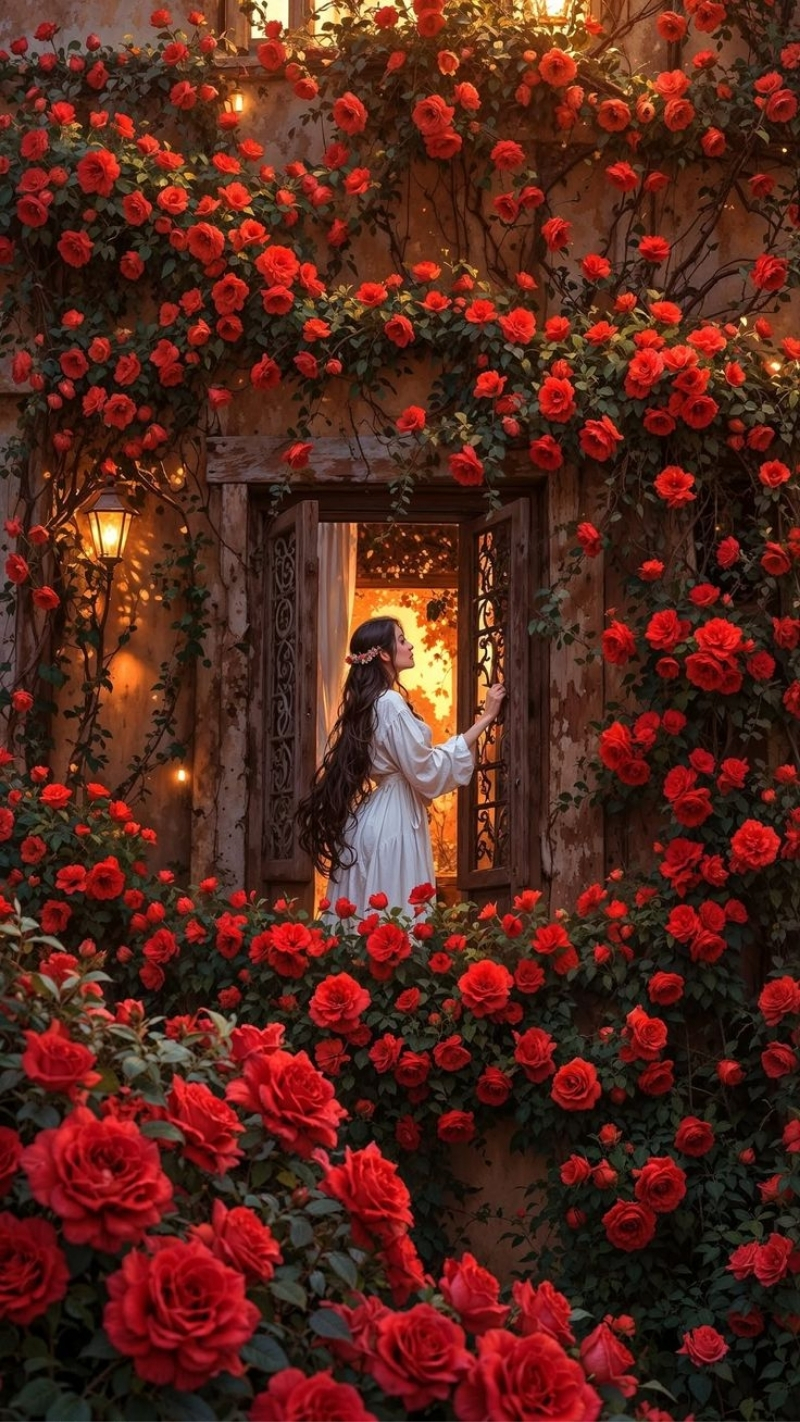 ảnh nền hoa hồng đỏ điện thoại chuyện cổ tích