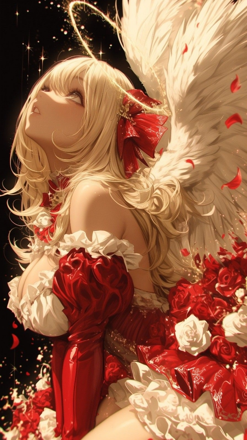 ảnh nền hoa hồng đỏ điện thoại thiên thần
