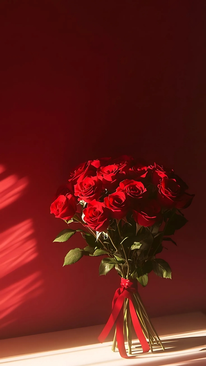 ảnh nền hoa hồng đỏ điện thoại và nền đỏ