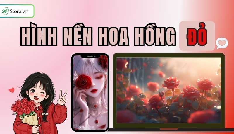 ảnh nền hoa hồng đỏ mở đầu