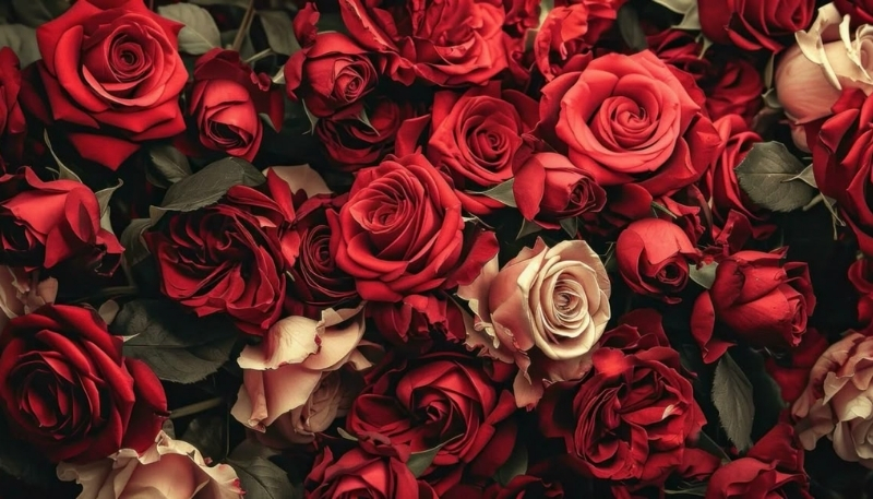 ảnh nền hoa hồng đỏ rực rỡ