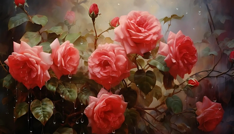 ảnh nền hoa hồng đỏ siêu lãng mạn